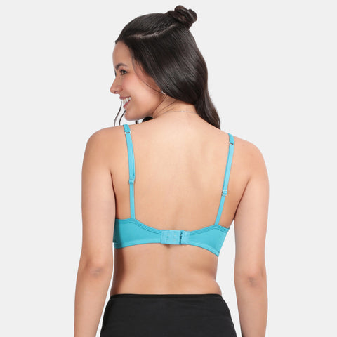 Envie Value+ Girls Non-Padded Non-Wired Full Coverage Teenage Bra - EVEGBA006 (Blue Attol)