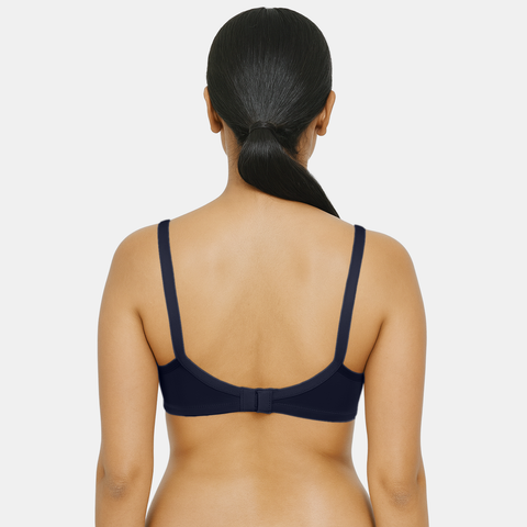 Envie Non-Padded Non-Wired 3/4th Coverage Lace Bra - NVB1133 (Navy)