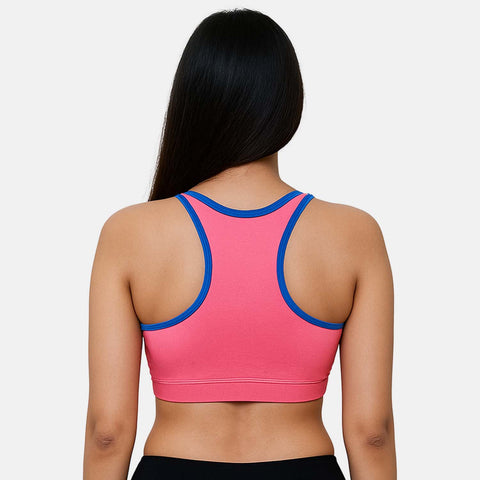 Envie Padded Non-Wired Full Coverage Sports Bra - NVB1050 (Salmon Rose)