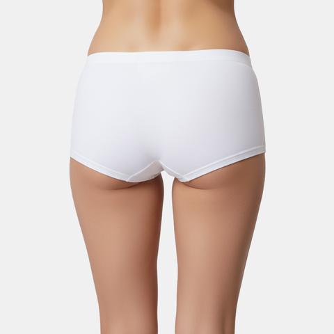 Envie High Rise Full Coverage Boyshorts - NVP2065 (White)