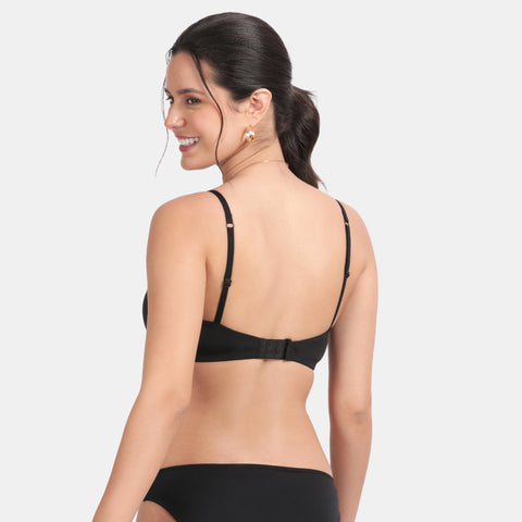 Envie Padded Non-Wired 3/4th Coverage T-Shirt Bra - NVB1128 (Black)