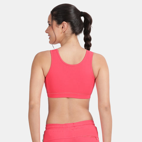 Envie Non-Padded Non-Wired Full Coverage Sports Bra - NVB1055 (Rosebite)