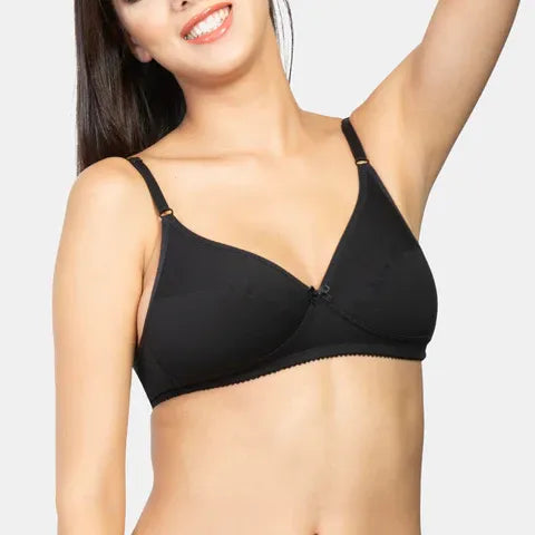 Best minimiser bra India black Envie NVB1001 non padded non wired 3/4th coverage daily wear comfort bra