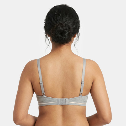 Envie Padded Wired Demi Cup Bra (Pack of 3) - NVBDEMI (Grey Melange -Black- Dark Purple)
