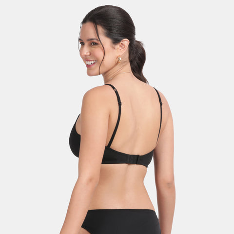 Envie Padded Non-Wired 3/4th Coverage T-Shirt Bra - NVB1128 (Black)