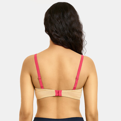 Envie Padded Non Wired Moulded 3/4th Coverage T-shirt Bra - NVB1140 (Nude Fusia)