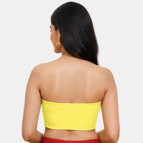 Seamless yellow bandeau bra Envie medium coverage lightweight comfortable bra for tube tops and dresses