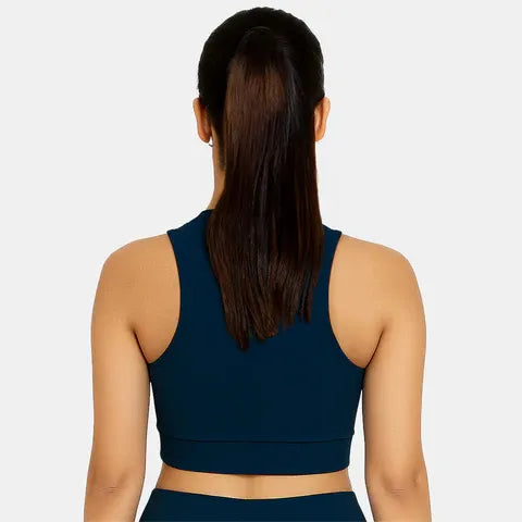 Envie full coverage padded sports bra NVB1122 in navy for gym, walking, yoga and everyday active lifestyle