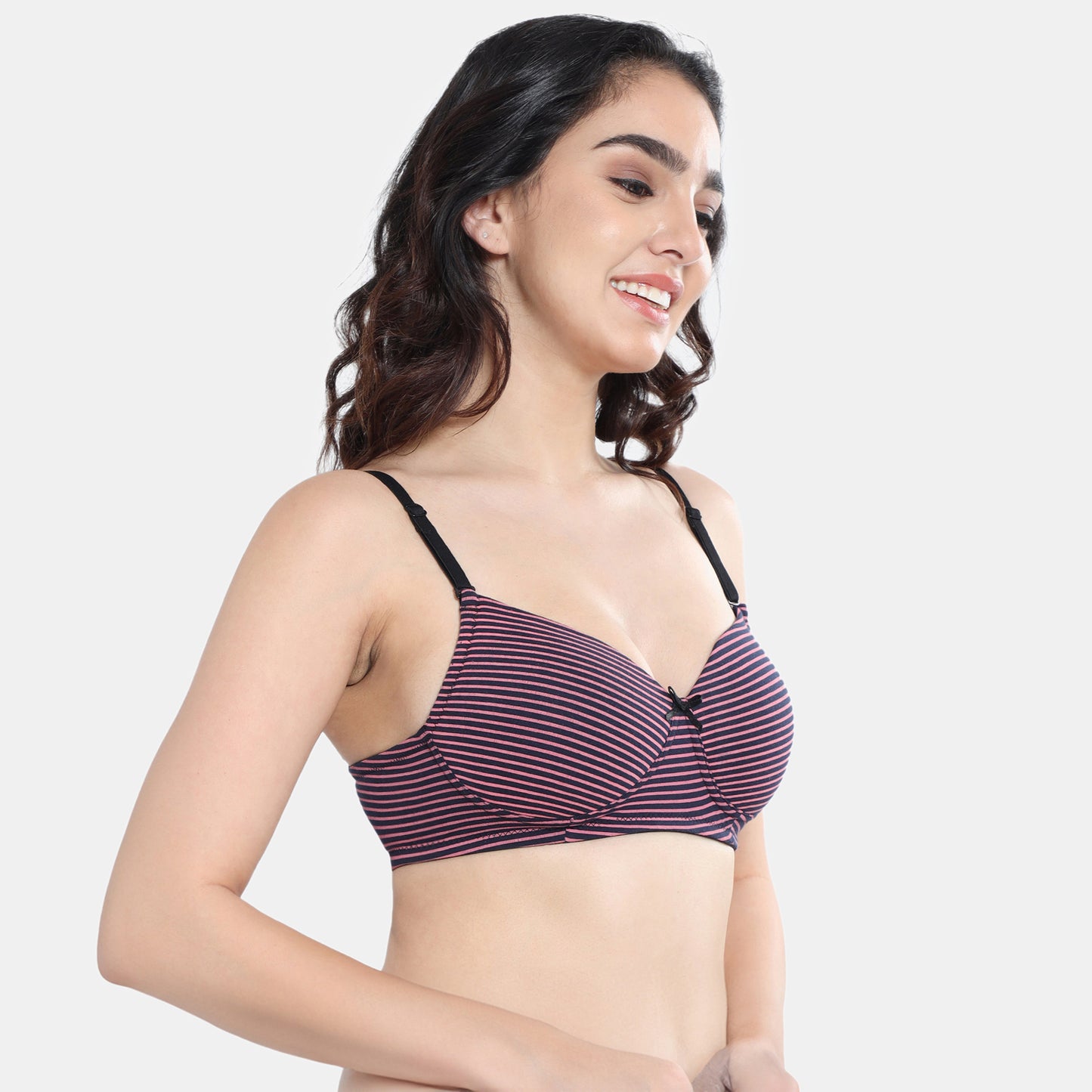 Envie Padded Non-Wired 3/4th Coverage T-Shirt Bra - Assorted - NVB1107