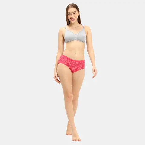 Grey melange 3/4th coverage T-shirt bra Envie non padded non wired smooth daily wear lingerie