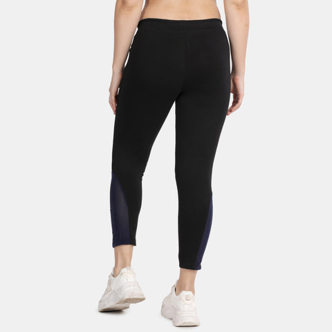 Envie Regular Fit Ankle Length Track Pant - NVTP8008 (Black Navy)