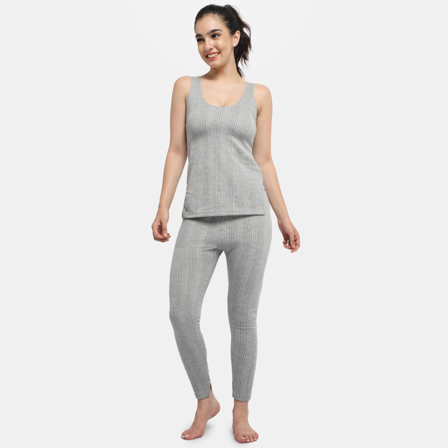 Envie Regular Fit Scoop Neck Thermal Tank Top - NVTHTM112