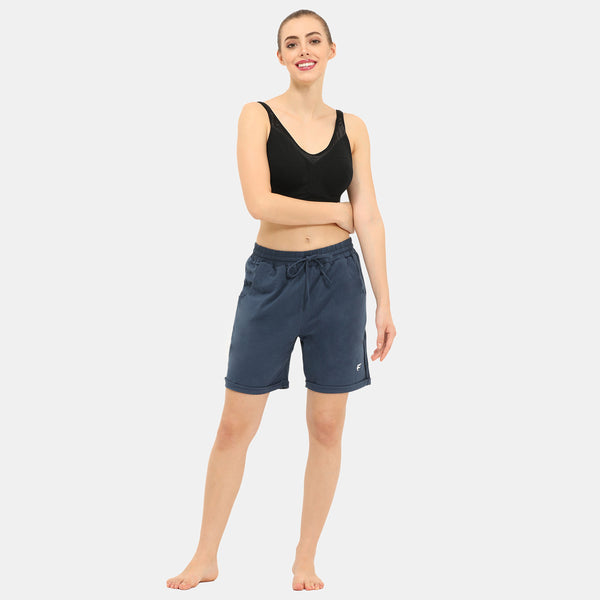 Envie Loose Fit Thigh Length Shorts - NVS5022 (Dark Denim)