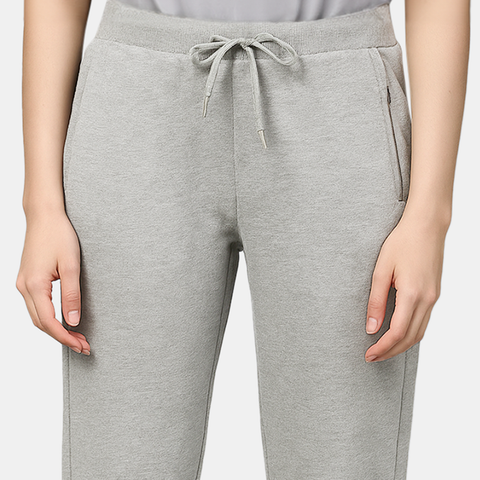 Envie Relaxed Fit Wide Leg Baggy Pant – NVTP8016 (Grey Melange)