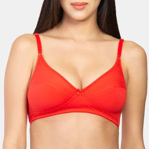 Best minimiser bra India true red Envie NVB1001 non padded non wired 3/4th coverage daily wear comfort bra
