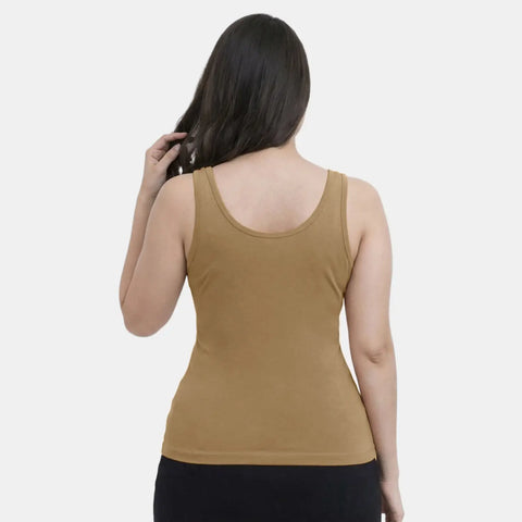 Envie Regular Fit U-Neck Short Length Tank Top - NVC3035 (Skin)