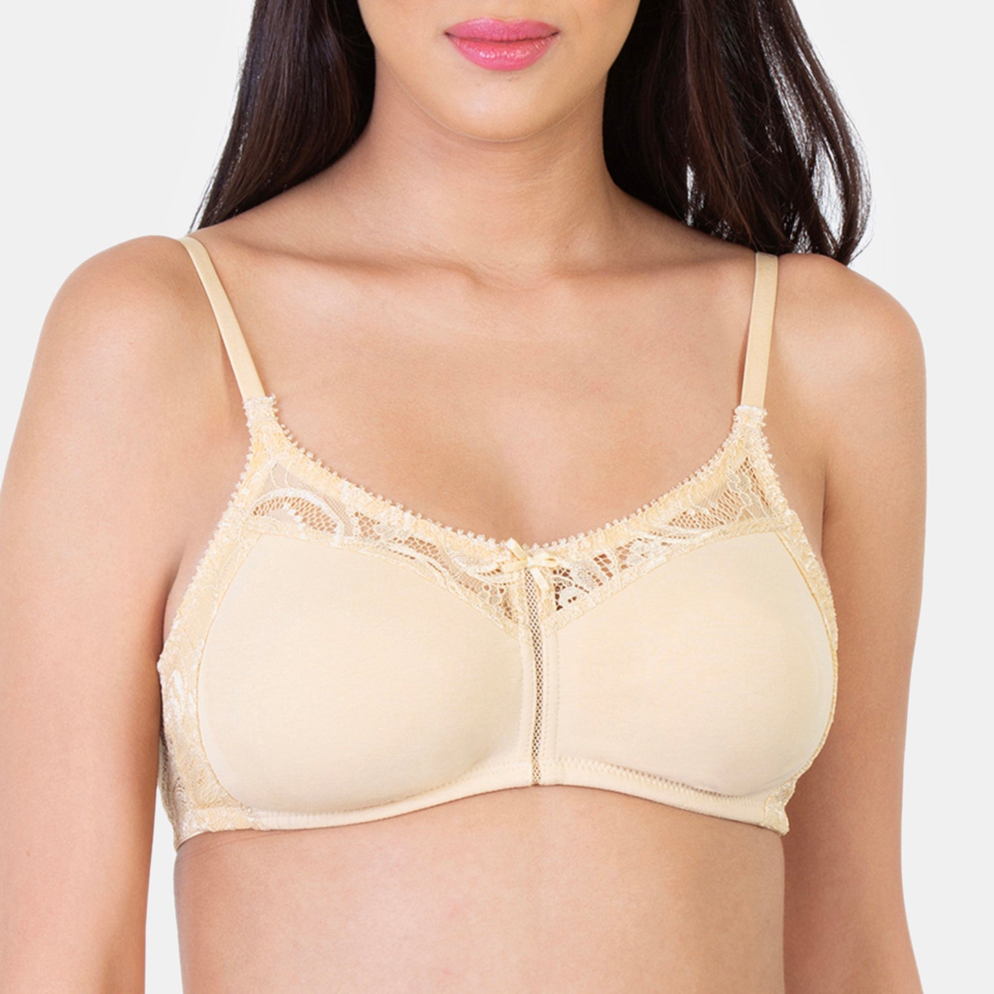 Envie Non-Padded Non-Wired Full Coverage Minimiser Lace Bra - NVB1034