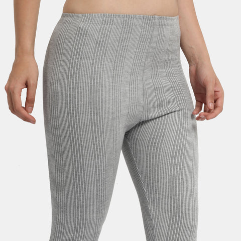 Envie Regular Fit Ankle Length Thermal Pant NVTHTM114 (Grey Melange)