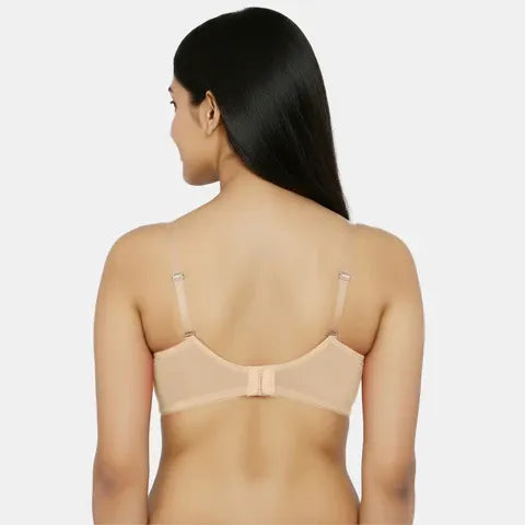 Nude non padded minimiser bra Envie non wired 3/4th coverage cotton spandex bra