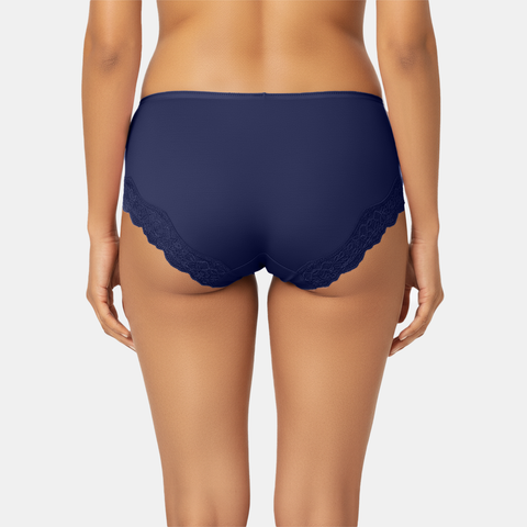 Envie Mid Rise 3/4th Coverage Lace Hipster - NVP2064 (Navy)