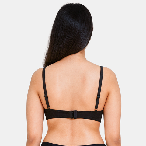 Envie Padded Non-Wired 3/4th Coverage Lace Bra - NVB1151 (Black)