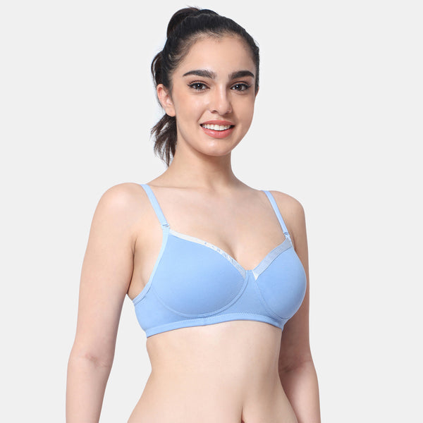 Envie Pack of 2 Padded Non-Wired 3/4th Coverage T-Shirt Bra - NVB1007 (Blue)