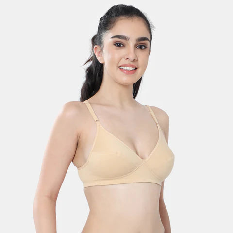 Seamless nude minimiser bra Envie 3/4th coverage non wired lightweight invisible bra for women