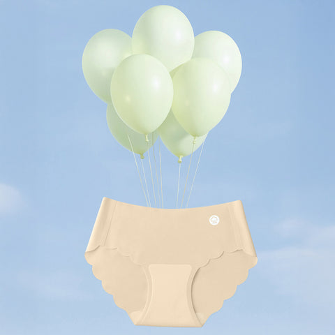 Envie Flow Mid Rise 3/4th Coverage Seamless Hipster Panty - Skin