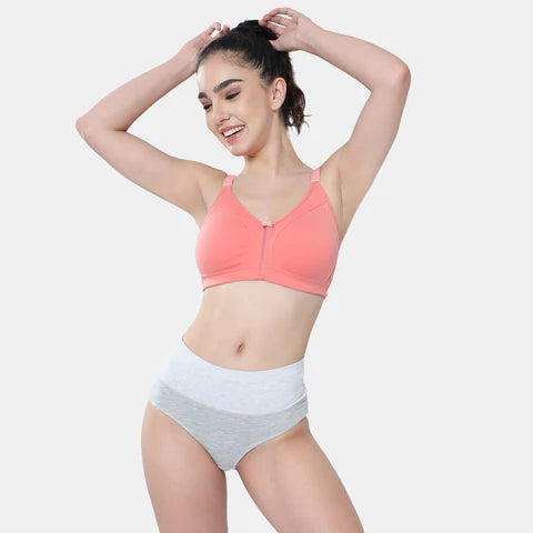 Seamless t shirt bra Envie coral full coverage non wired non padded lightweight comfort bra for women