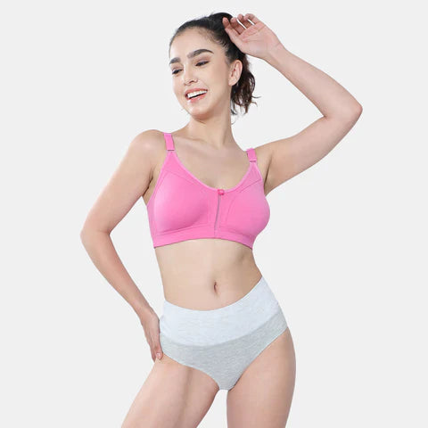 Seamless pink t shirt bra Envie full coverage non wired non padded lightweight comfortable bra for women
