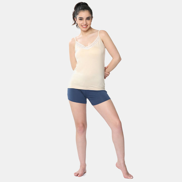 Envie Regular Fit V-Neck Short Length Lace Camisole - NVC3030 (Nude)