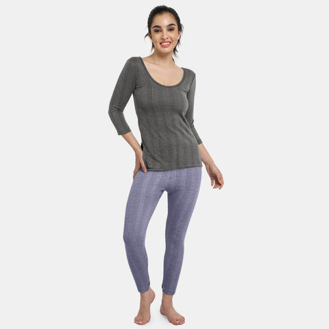 Envie Regular Fit Ankle Length Thermal Pant NVTHTM114 (Navy Melange)