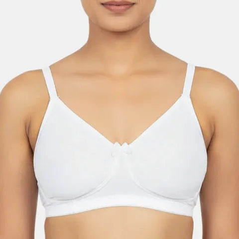 Envie minimiser bra non padded non wired 3/4th coverage NVB1139 white smooth full coverage reducing bust everyday comfort bra for women