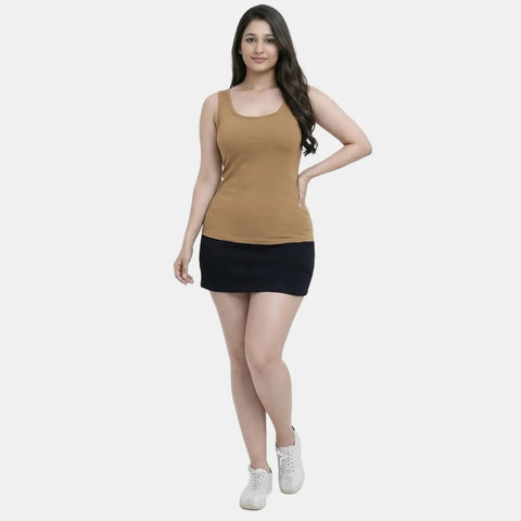 Envie Regular Fit U-Neck Short Length Tank Top - NVC3035 (Skin)