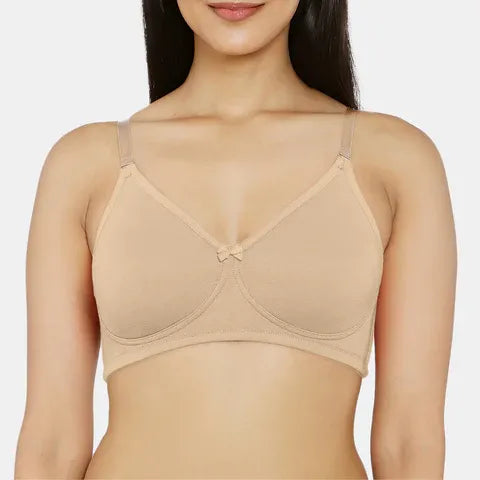 Nude non padded minimiser bra Envie non wired 3/4th coverage cotton spandex bra