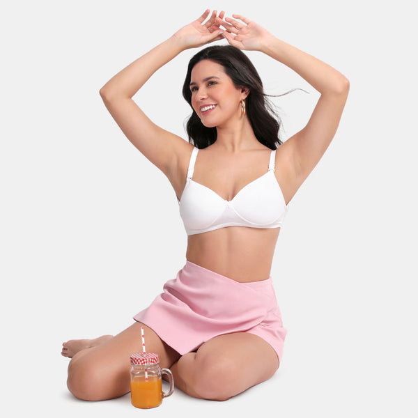 Envie Padded Non-Wired 3/4th Coverage Backless Bra - NVB1121 (White)