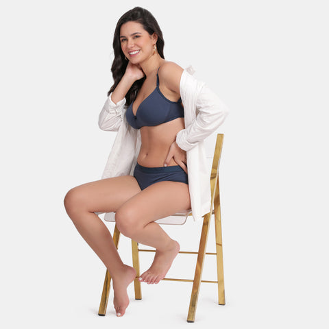 Envie Padded Non-Wired 3/4th Coverage Backless Bra - NVB1121 (Dark Denim)