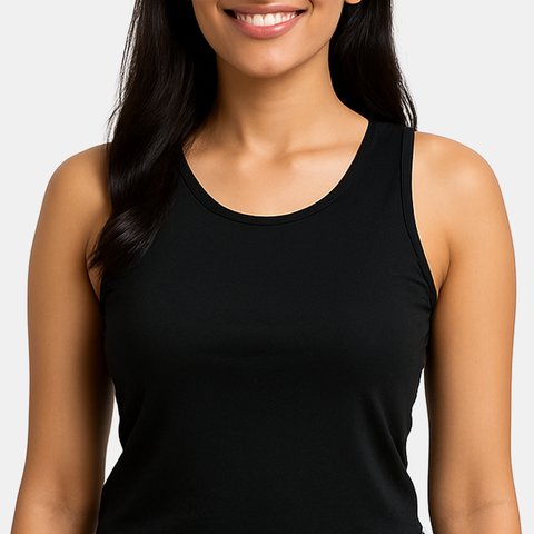 Envie Regular Fit U Neck Short Length Camisole Tank Top - NVC3033 (Black)