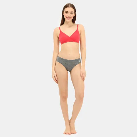 Envie minimiser bra non padded non wired 3/4th coverage NVB1083 red smooth full coverage reducing bust everyday comfort bra for women