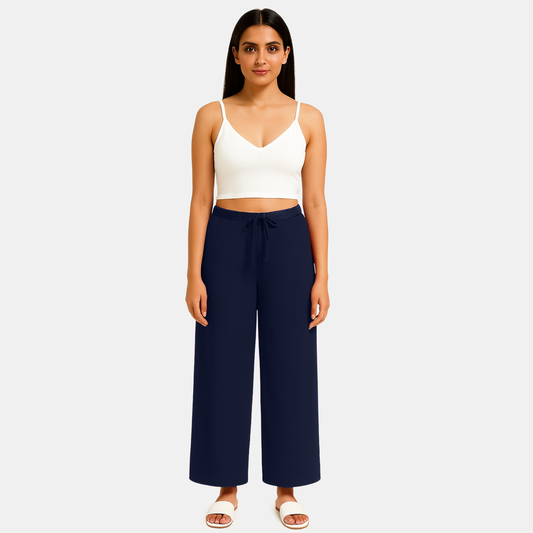 Envie Regular Fit Wide Leg Baggy Pant – NVTP8017 (Navy)