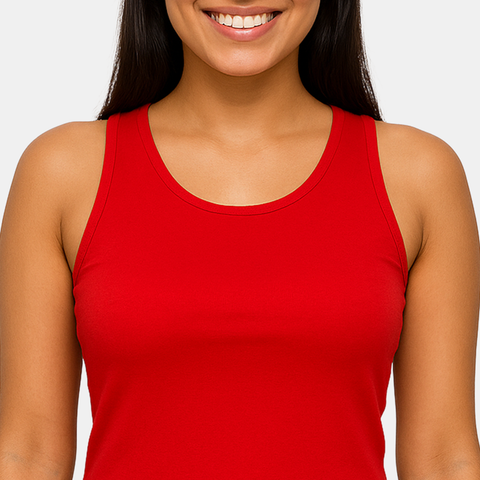 Envie Regular Fit U Neck Short Length Camisole Tank Top - NVC3033 (True Red)