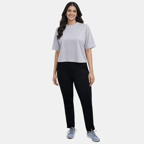 Envie Relaxed Fit Short Sleeve T-Shirt - NVTS1002 (Grey Melange)