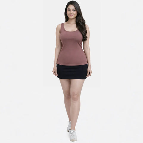 Envie Regular Fit U-Neck Short Length Tank Top - NVC3035 (Old Rose)