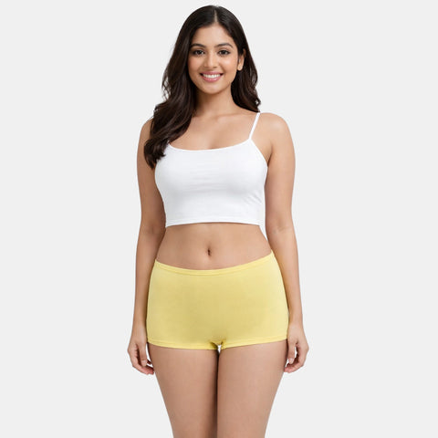 Envie Regular Fit Mid Rise Boyshorts - NVS5018 (Yellow)