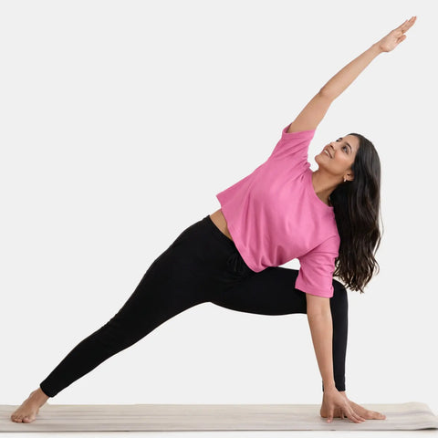 Envie Relaxed Fit Short Sleeve T-Shirt - NVTS1002 (Pink)