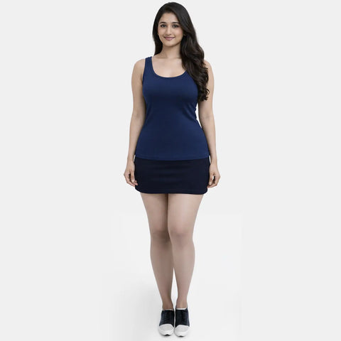 Envie Regular Fit U-Neck Short Length Tank Top - NVC3035 (Blue)