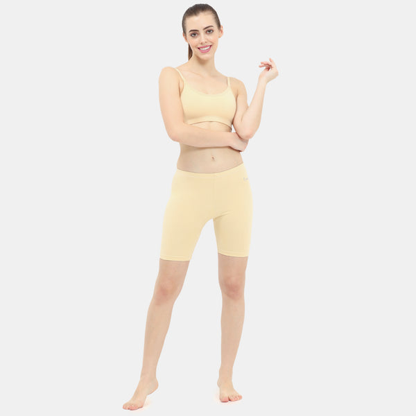 Envie Value+ Hugged Fit Thigh Length Cycling Shorts - NVS5025 (Nude)