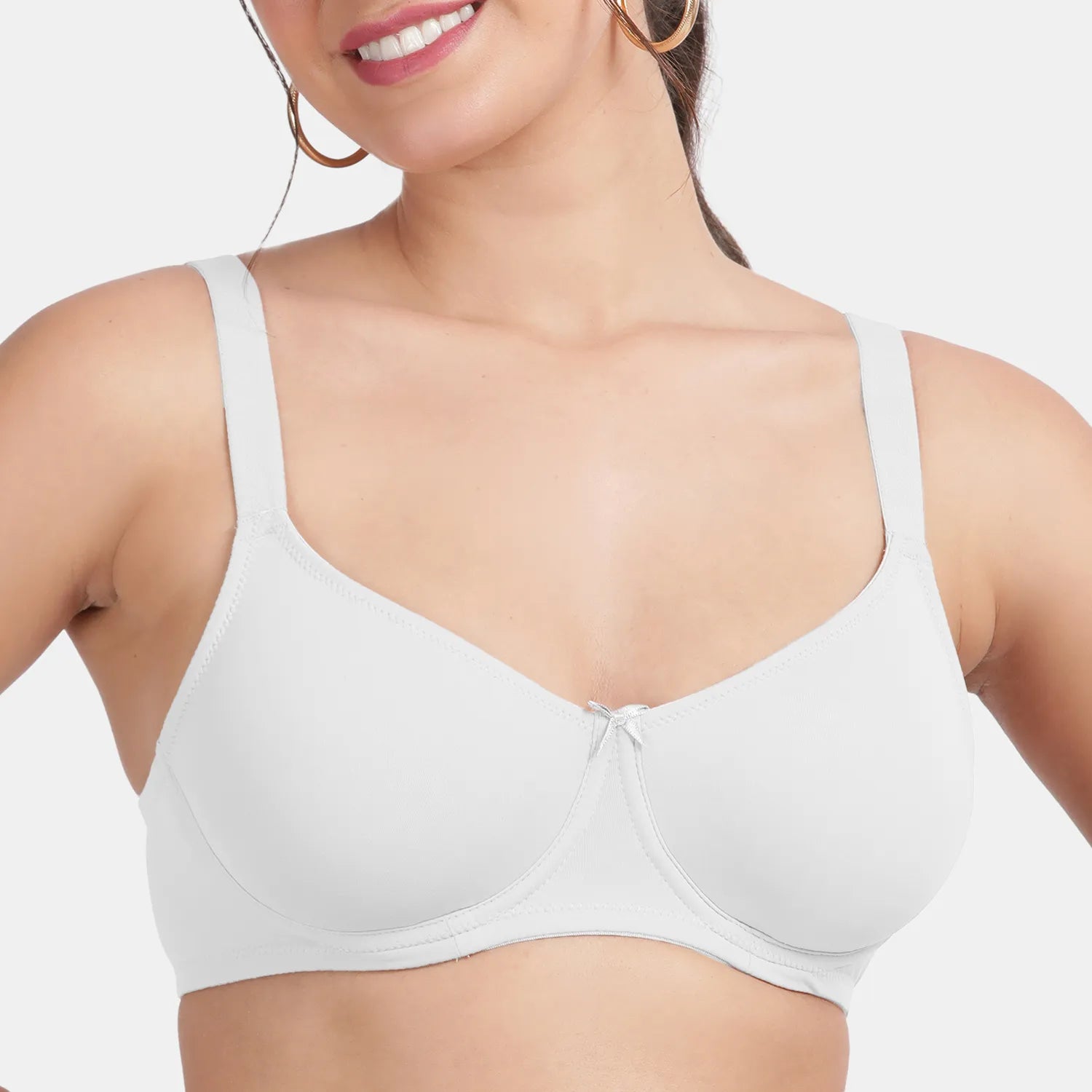 White non padded T-shirt bra Envie wired 3/4th coverage soft comfortable bra