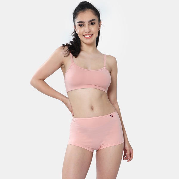 Envie Midrise Hugged Fit Comfort Boyshorts - NVS5027 (Peach)