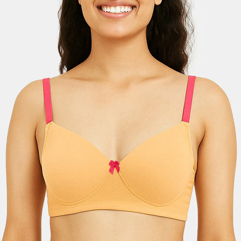 Envie Padded Non Wired Moulded 3/4th Coverage T-shirt Bra - NVB1140 (Nude Fusia)